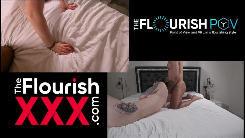 The Flourish XXX: Bruneta BTS Karlee Paige merge Gonzo cu un bisexual