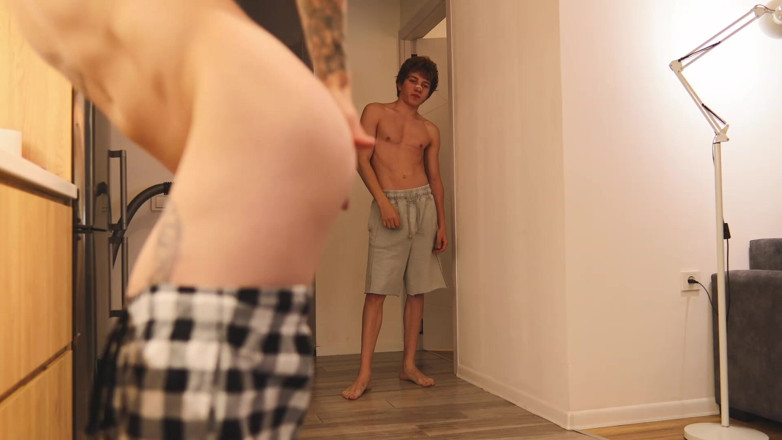 Max Gen: I Caught My Roommate Fingering His Ass in the Kitchen...