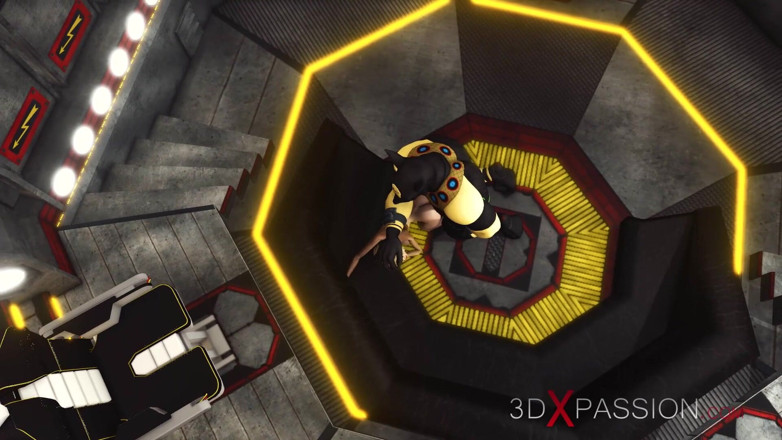 3dxpassion: Horny young blonde fucked hard by sci-fi anubis in the...