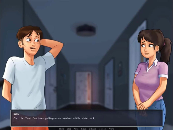 Cartoon Play: Summertime Saga part 202 - kongkek MILF potong rambut dalam korset merah