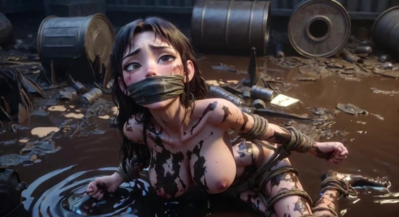 Anime Hentai: Wanita kotor dibuang dalam Sampah - Merayu untuk dipenuhi dengan air...