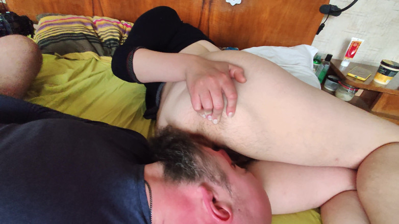 Hairy Homemade Amateur Orgasms: Hubby begs me to clean my ass, and he is...