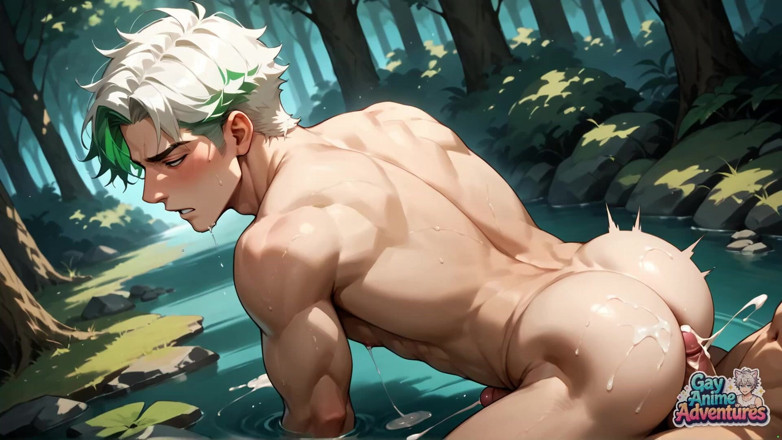 Gay Anime Adventures: Uvolněte svou nadrženou stránku s tímto svalnatým chlapem v hezkém...
