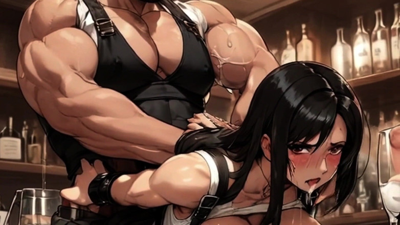 Spicy Toons: Velká prsa Tifa Podává velké přírodní brýle mléka