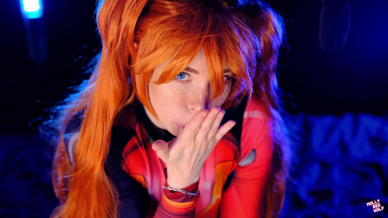 MollyRedWolf: 火辣荡妇asuka Langley 4k！双插，3次射精