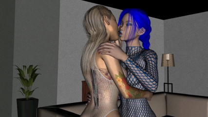 Wasbxxx: Lesbians kissing
