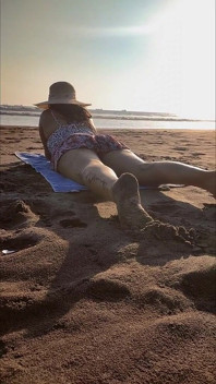 Na praia