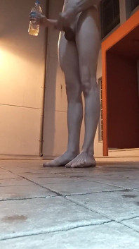 Playing Naked with Piss Outdoors