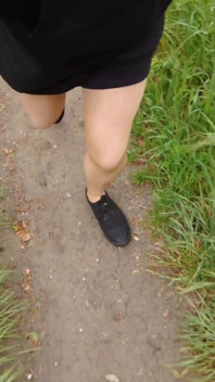 Besök i tights på linbana berget