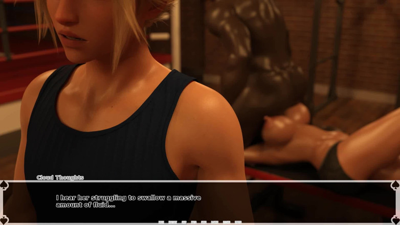 Dirty GamesXxX: Tifa's donkere hemel: vriendin doet ondeugende training met de coach...