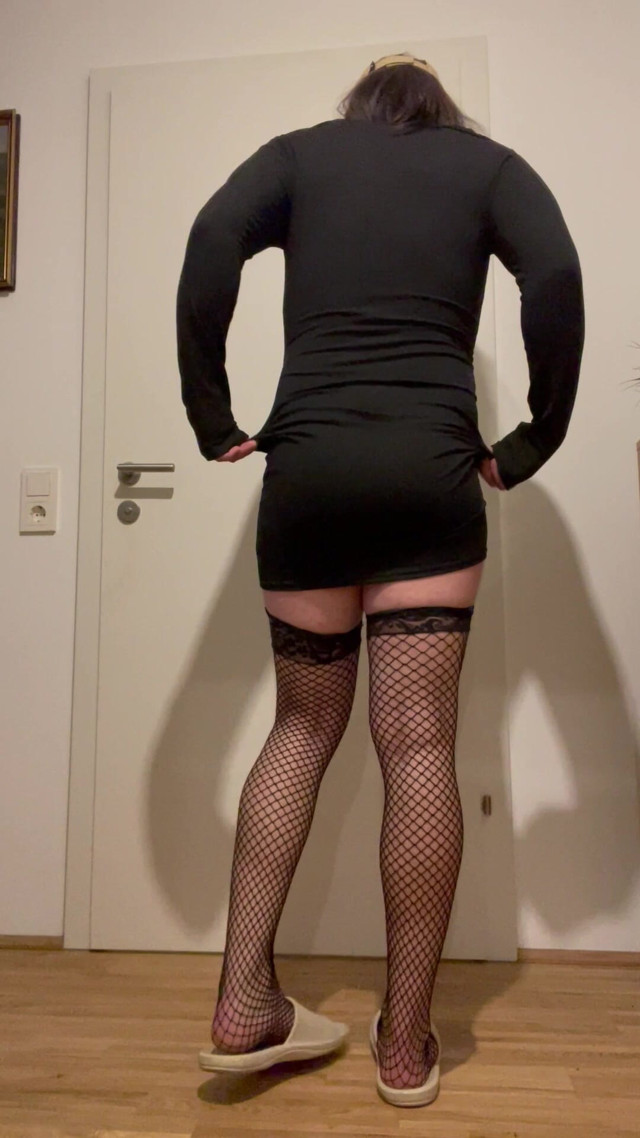 Crossdressing Femboy Fishnet Thong (Cider Love)