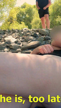 UnerwÃ1/4rlicher outdoor-fick, nachdem er nackt erwischt wurde