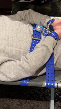 Strapped Face Down Assplay on Twink
