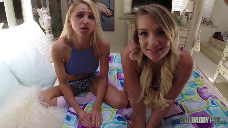 BadStepFamilyPov: Alix Lynx ve Cali Carter üvey babalarını sikiyor