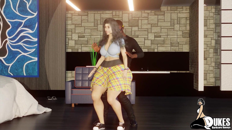 Dukes Hardcore Honeys: 섹시한 라틴계 예술가가 있는 괴물 흑인 대물 자지