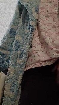 A Slender Brunette in a Robe Masturbates at Home After University