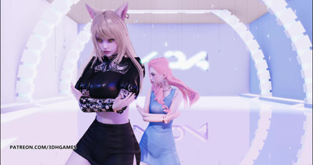 3D-Hentai Games: Stellar - Vibrato Ahri Seraphine Kaisa стриптиз kda league of legends гарячий kpop танець еротичний 4k 60fps