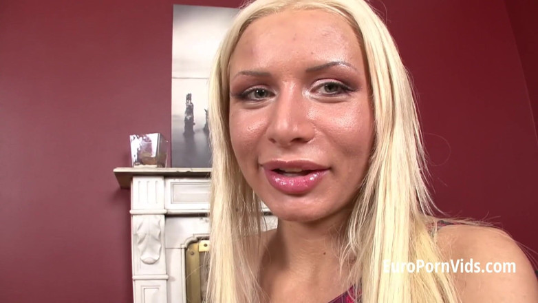 European fresh porn: Puffy pussy fucked deep and hard by a lesbian friend