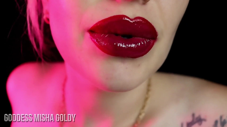 Goddess Misha Goldy: Addestramento sulla dipendenza di labbra! Diventa totalmente lavato il cervello!...