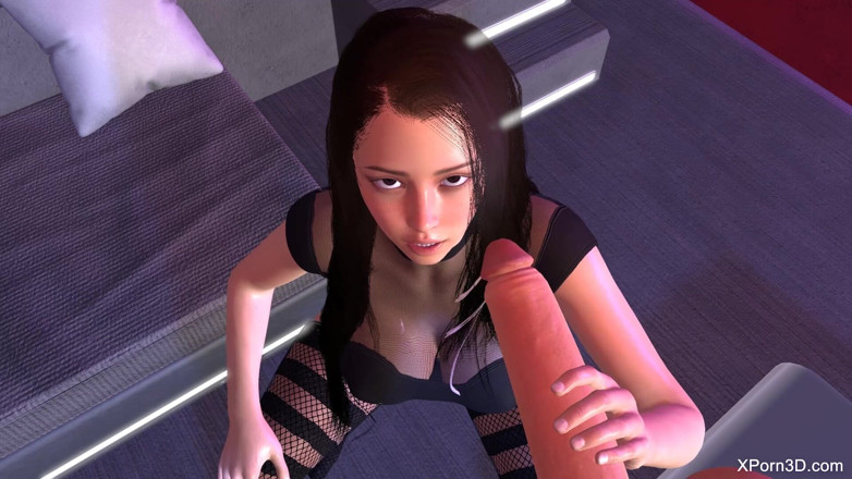 The Scenes: 3D Hentai Futa X Girl Ręczna robota i Obciąganie głębokie...