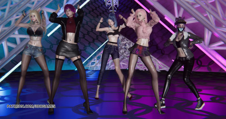 3D-Hentai Games: [mmd] Itzy - Loco Ahri Akali Kaisa Evelynn Seraphine Kda striptease 4k 60fps...