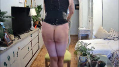 Carlatx Black Corset and Red Mules thumbnail