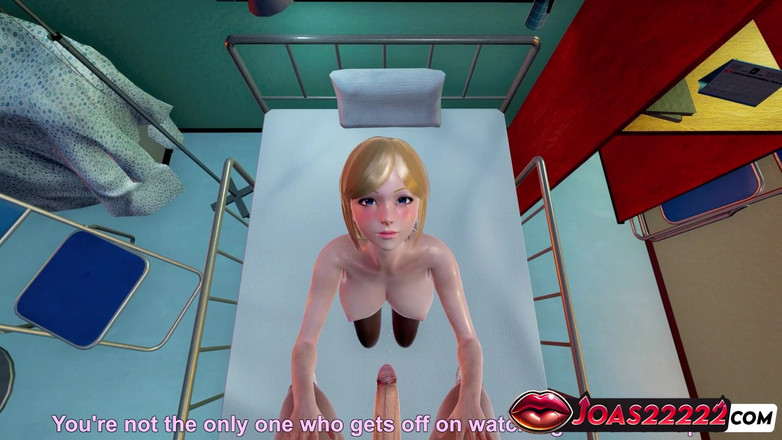 Joas22222: 3D 헨타이의 팬티 스타킹 간호사 Rina - 손 없이 오럴 엔딩으로 POV 핸잡과 클로즈업 젖탱이 - Rule34 애니메이션