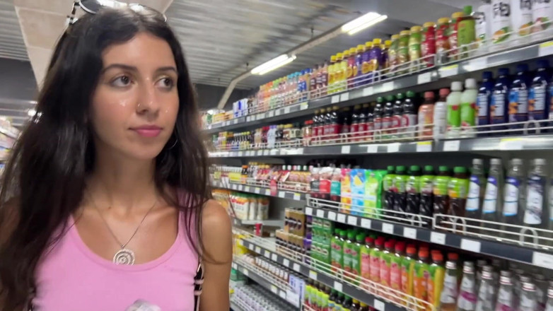 Dis Diger: Cumwalk in Public Supermarket - Facial Fetish Outdoor Blowjob