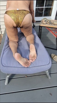 Relaxing Outside in My Bikini. the My Hairy Pussy Started Tingling, Then I Needed to Masturbate