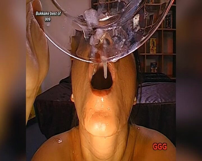 GGG John Thompson Classic Retro: Blonde &amp; Asian Sluts Covered in Bukkake Facials - Cum Swallowing &amp; Swallowng