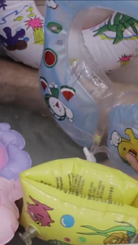 Banheiro com infláveis