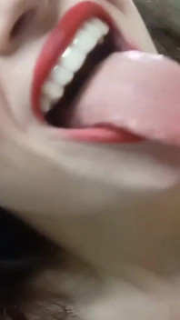 Shanaxnow Blowjob Sucking Balls 18yo Red Lips and Lingerie