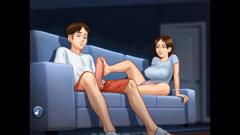 Cartoon Play: Summertime saga 70부 - 야간 풋잡 배다른여동생