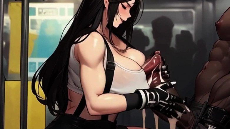 Spicy Toons: Tifa tìm kiếm con cu trên tàu