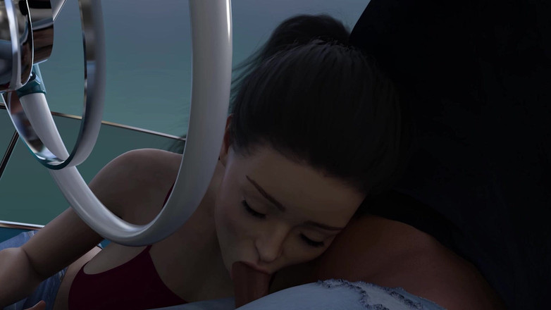 3D Cartoon Porn: College Kings 132 - Przydrożna przyjemność obciąganie Lauren, podczas gdy Alex jeździ