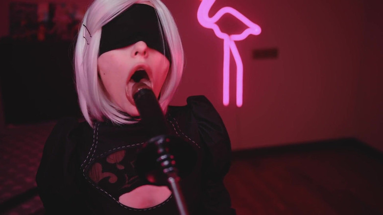 Mysweetalice: BBC Nier Automata cosplay BBC sex oralny Mysweetalice aka Mykinkydope