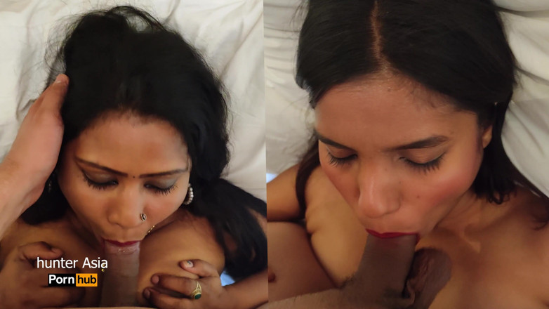 hunter Asia: Velká prsa MILF vs střední prsa dívka