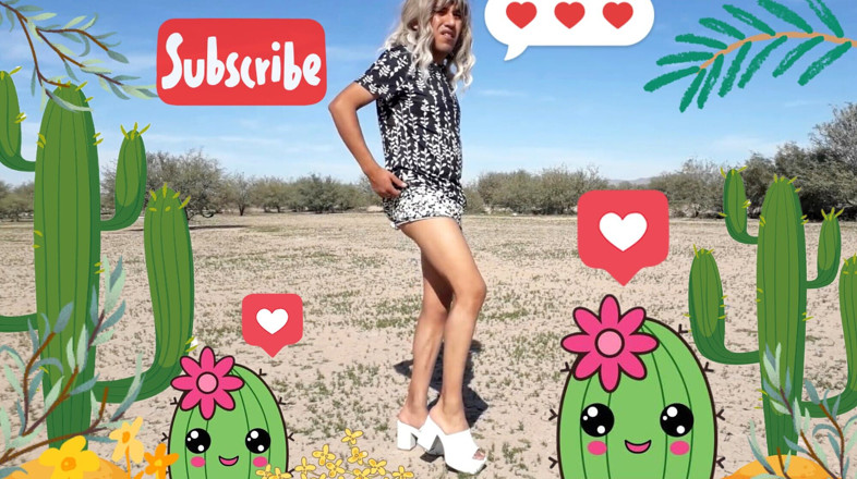 Misaelechowski: Sexy Trans with Dress and Heels Gets Naked in Public...