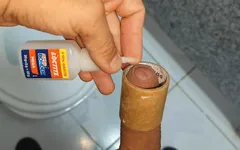 Super Hot Glue Secures the Dick to the Cock Ring.