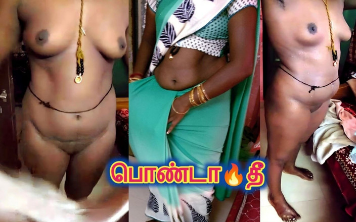 RenuRaj: देसी तमिल पत्नी रेणु गीले नग्न शरीर का तौलिया सूखना और धीमी साड़ी पहनना छेड़ना! Indianhotwifex