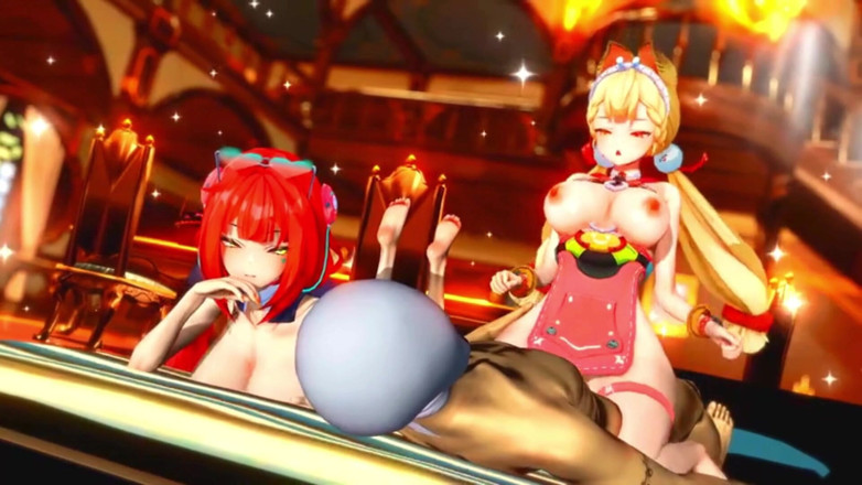 NSFWOtaku: Zenless Zone Zero - FFM Yuzuha dan Alice bertukar zakar dan...