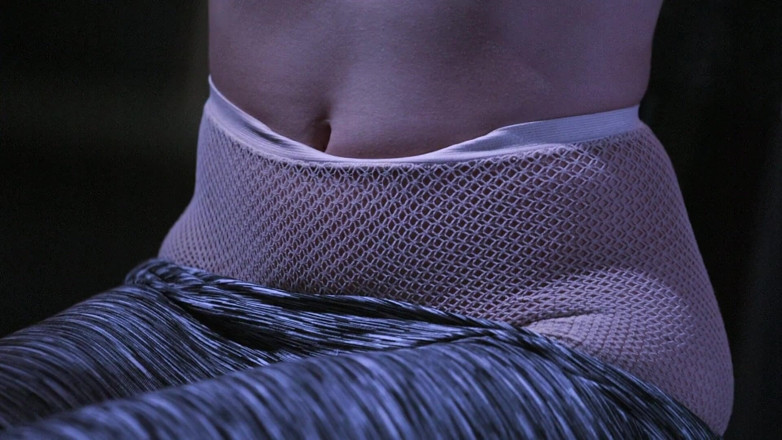 Adam & Eve: Busty babe rubs her hairy snatch