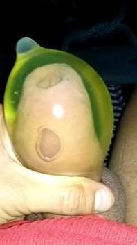Uncut Cock Filling Condom with Piss Like Balloon