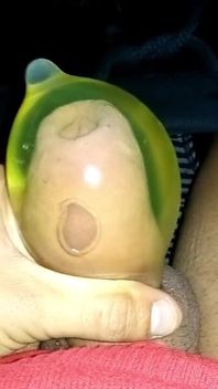 Uncut Cock Filling Condom with Piss Like Balloon