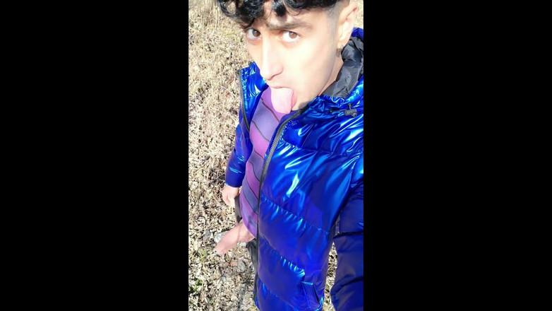 Idmir Sugary: 前精液プレイ、自分の手に兼と自分の精液を食べる