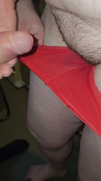 Pervert Cums on My Hairy Pussy Big Dick Head