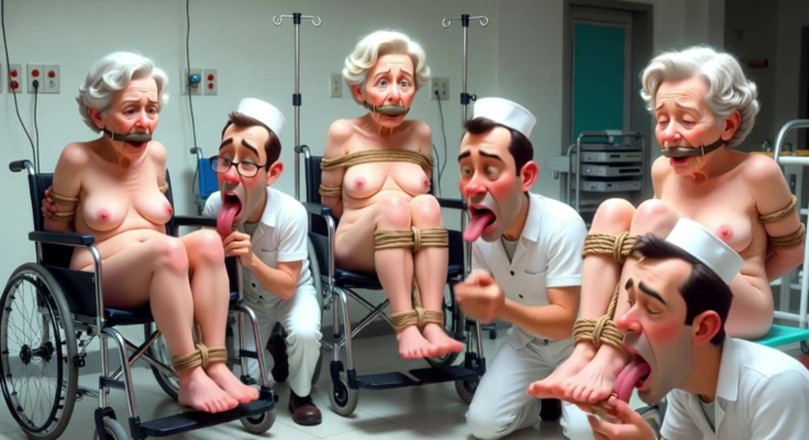 YOUR BEST FANTASY: Pathetic Men Licking Wrinkled Feet of Elderly Women