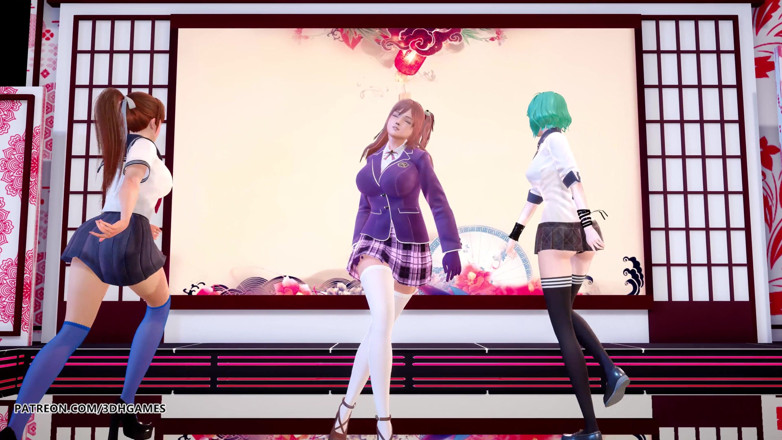 3D-Hentai Games: [MMD] Masked bitch sexy striptease Honoka, Katsumi, Tamaki. DOA hot...