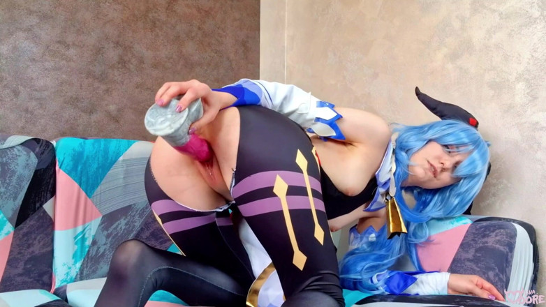 Lina Moore: Genshin Impact Ganyu se branle la chatte