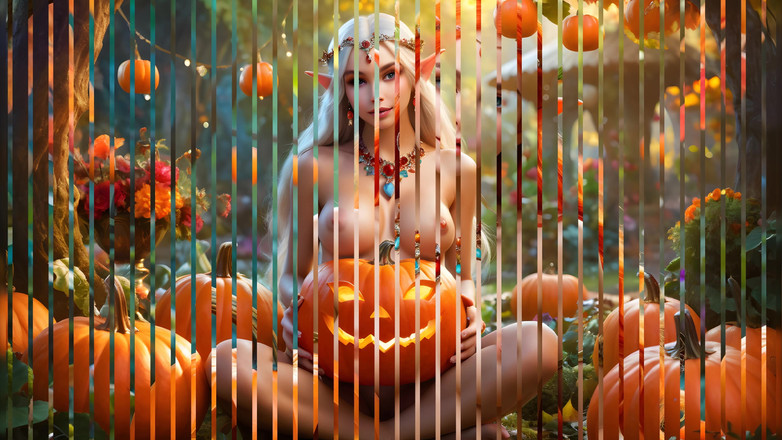 LustRender: La tettona nuda e l'elfo con la zucca 2